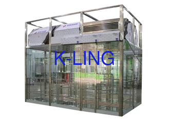 Customized Z Type Air Shower Tunnel Full Toughened Glass Wall Air Shower Room