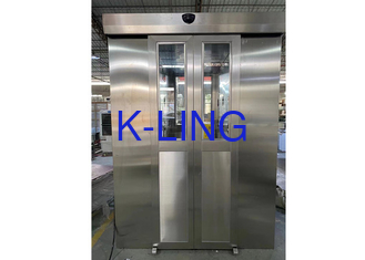 Stainless Steel Cleanroom Air Shower Air Velocity 20-25 M/S PLC Control System