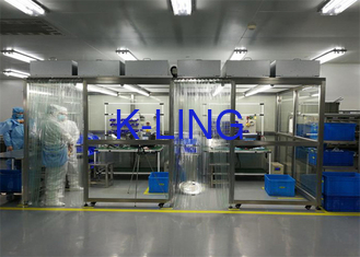 Aluminum Alloy Frame Softwall Clean Room For Industry Cleanroom At 20-25C Temperature