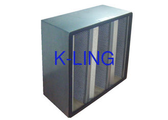 V Bank Granular Activated Carbon Panel Air Filter Hvac For Smoking Room