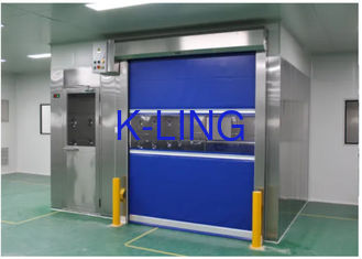 SUS 304 Clean Room Equipments Cargo Air Shower Tunnel With Fast Rolling Door