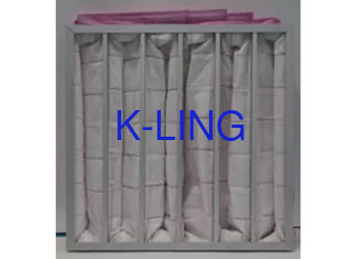 Polyester Ahu 3500m³/H Pocket Air Filter / Bag Filter F7 To F9 Efficiency