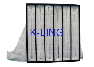 White Pocket Air Filter Plastic Frame With Non Woven Fabrics