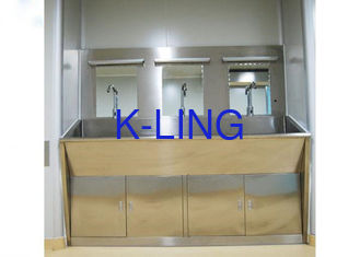 3 Mirrors Hand Washing Bathroom Basin Cabinets With Three Positions