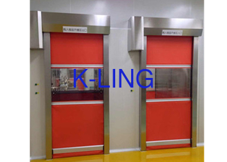 Full Automatic Cleanroom Air Shower Tunnel Rolling Shutter Door For Goods Delivery