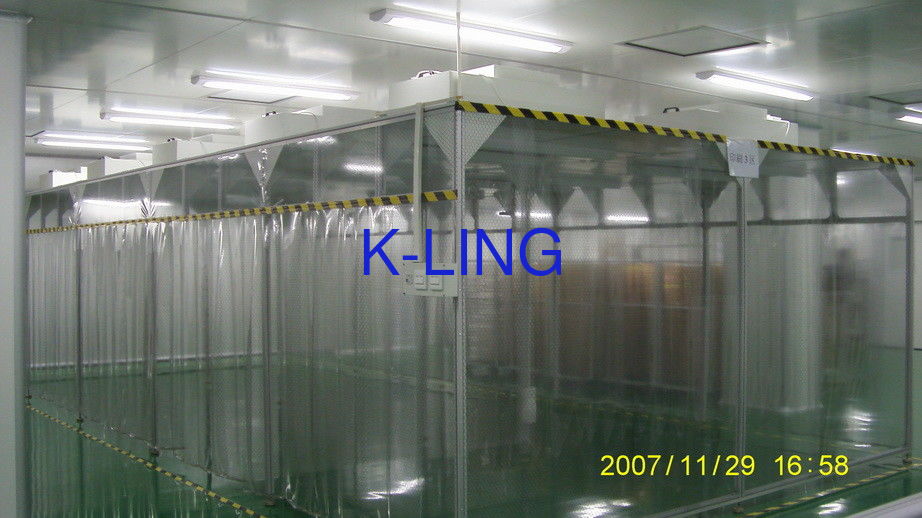 Iso8 Softwall Clean Room Vertical Laminar Air Flow Booth With H14 Hepa Filter Unit