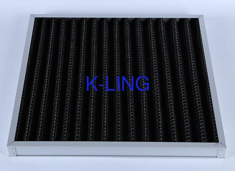High Efficiency G4 V Bank Zline Panel Air Filter , Activated Carbon Media