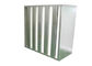 H14 V Bank Air Filter Big Dust Capacity Galvanized / Stainless Steel Frame