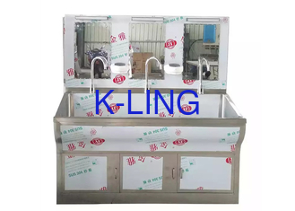 SUS304 316L Clean Room Equipments High Back Panel Medical Hospital Hand Wash Sink