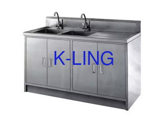 Hospital Hand Washing Sink Cabinet 304 Stainless Steel For Disinfection