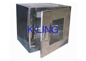 Stainless Steel 304 Cabinet Static Laboratory Cleanroom Transfer Window With UV Light