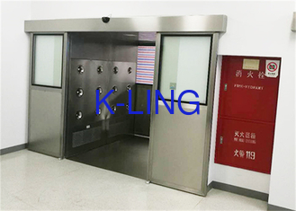 Stainless Steel 304 Air Shower With Automatic Sliding Door For Semiconductor Industry