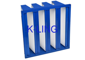 Capacity Media V Bank Filter  / V Cell Filter  With EVA Gasket Beads Structure