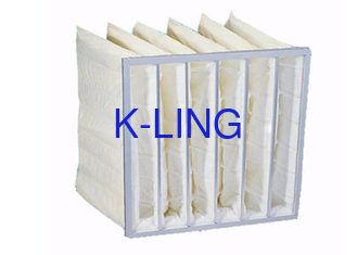 50Pa Dust Control Bag Filter Synthetic Glass Fiber Aluminum Alloy Frame
