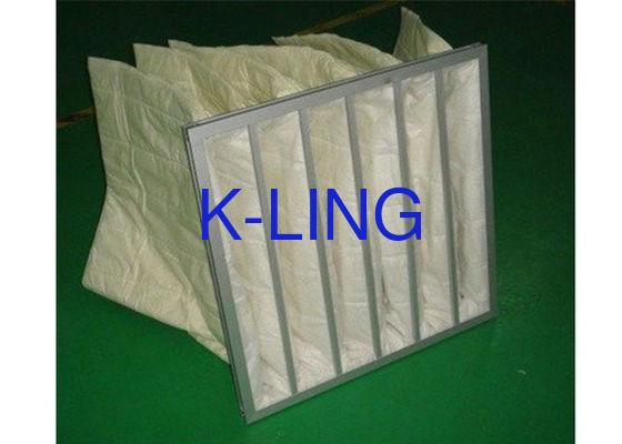 Synthetic Fiber Pocket Air Filter With 80% Humidity Initial Pressure 50Pa