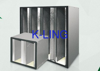H13 H14 Dust Capacity V Bank Filter FiberGlass Media 80 Degree Temperature Holt Melt Beads