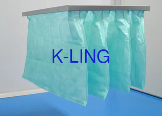 Synthetic Fiber Media Pocket Air Filter Medium Filter Rating For Airborne Allergen Control