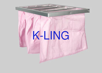 Non Woven Bag Material Pocket Air Filter With Square Shape For Effective Air Purification