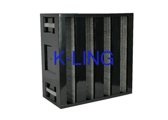 Particle And Smell Remove Active Carbon V Bank Filter With Dust Holding Capacity