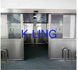 Stianless steel air shower tunnel made of SUS304 T 1.0mm material for controlled contamination in industrial cleanroom