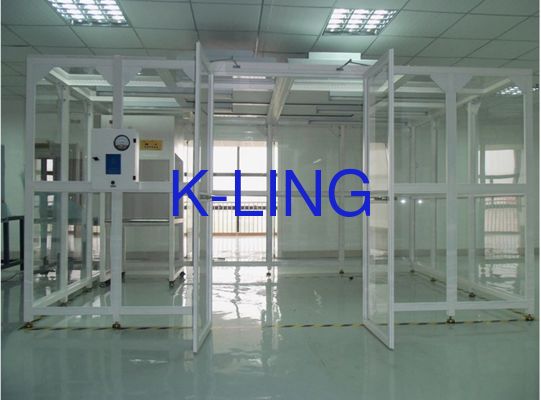 Modular Cleanroom System with Integrated LED Lighting ISO5 ISO6 ISO7 ISO8 Purification Rank and PVC Floor Material