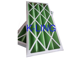 Rigid Pleated Panel Air Filters , Clean Room Pre Filter G1 - G4 With Cardboard Frame