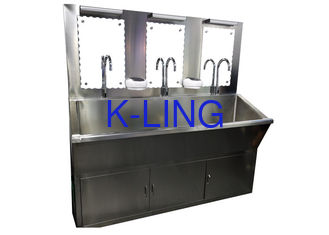 Automatic Induction Effluent Clean Room Equipments , Stainless Steel Surgical Scrub Sinks