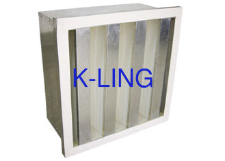 Local Glass fiber V Bank Filters HEPA Air Conditioner Filter With Big Air Volume