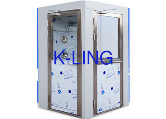 GMP Medical Cleanroom Air Shower With L Type Swing Doors Microcomputer Control