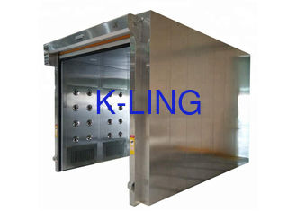 Large Cargo Air Shower With Roll - Up Shutter Doors / Clean Room Chamber