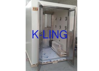 Half Glass SUS 304 Frame Door Cargo Air Shower Tunnel For Cleanroom Entrance
