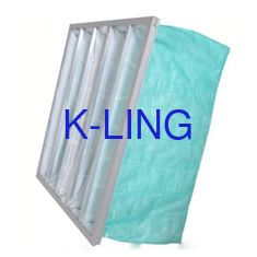 Green Color F6 Pocket Air Filter For Operating Room AHU