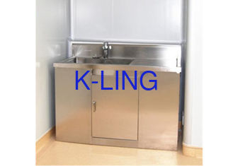 Durable Hospital Wash Tank , Single Bowl Free Standing Washbasin Cabinet