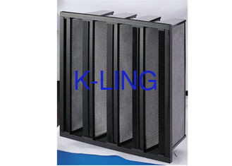 High Capacity V Bank Filter Activate Carbon Filter Remove VOCs CO2