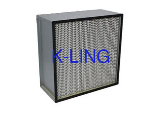 Fiberglass H13 Deep Pleat Cleanroom HEPA Filters / HEPA Air Filter With Separator