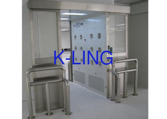 1.2mm Thickness Stainless Steel Air Shower Tunnel Infrared Auto Sliding Doors