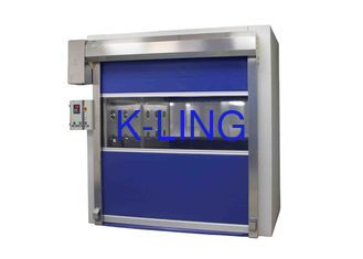 Stainless Steel Door Frame Auto Cargo Air Shower Room With Fast Rolling Door