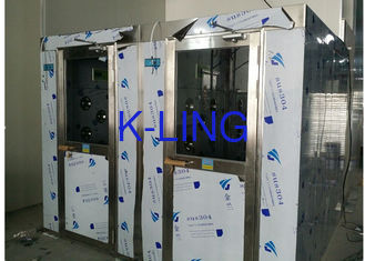 HEPA Filtered Stainless Steel Cleanroom Air Shower Channel , PLC Control System