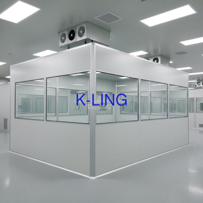 Modular Cleanroom with HEPA Filters and LED Lighting