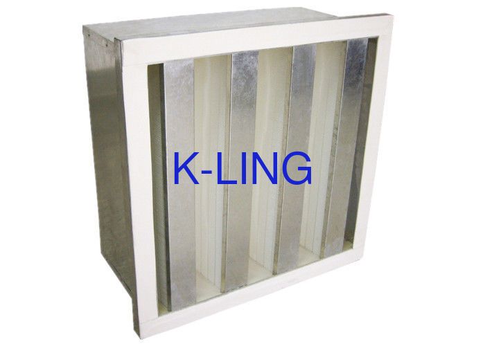 Local Glass fiber V Bank Filters HEPA Air Conditioner Filter With Big