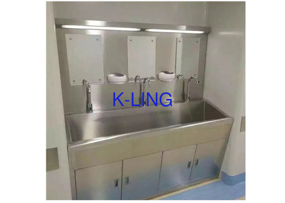 Custom Clean Room Equipments Stainless Steel 304 Medical Hand Washing Sink