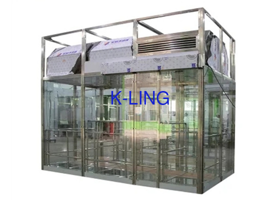 Customized Z Type Air Shower Tunnel Full Toughened Glass Wall Air Shower Room