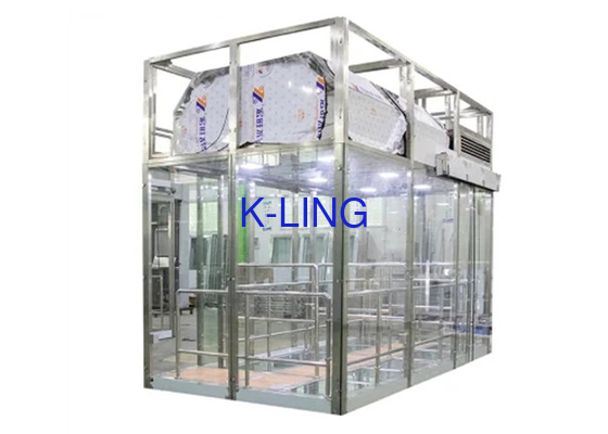 Customized Z Type Air Shower Tunnel Full Toughened Glass Wall Air Shower Room