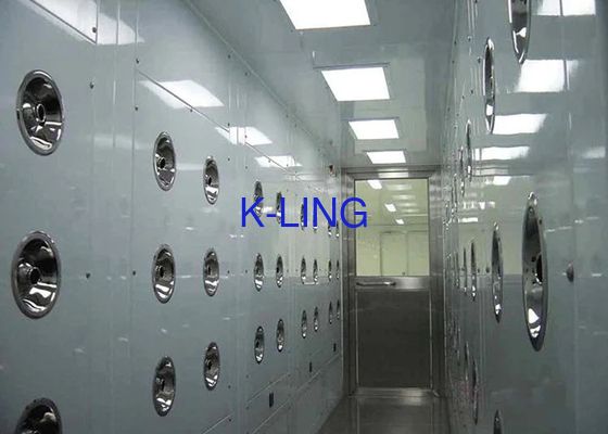 Cleanroom Stainless Steel Semi Glass Air Shower Tunnel Customized Size