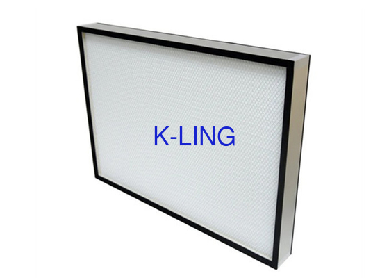 Extruded Aluminum Frame Mini Pleat HEPA Filter Without Separator ISO Certification