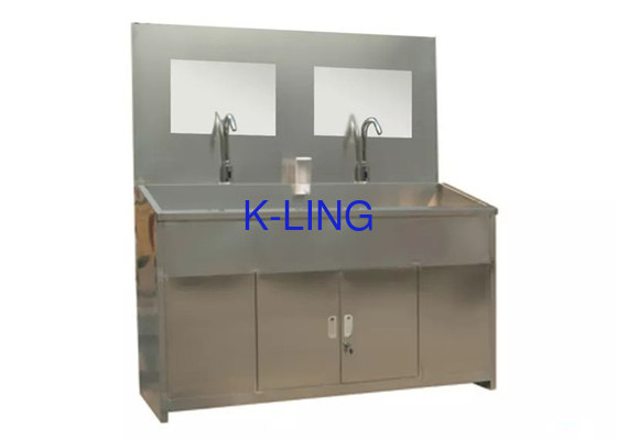 Rust Proof Clean Room Equipments Knee Operated Medical Stainless Steel Hand Washing Sink