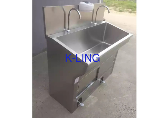 304 Stainless Steel Surgical Scrub Wash Sink Double Bowl Brushed Surface