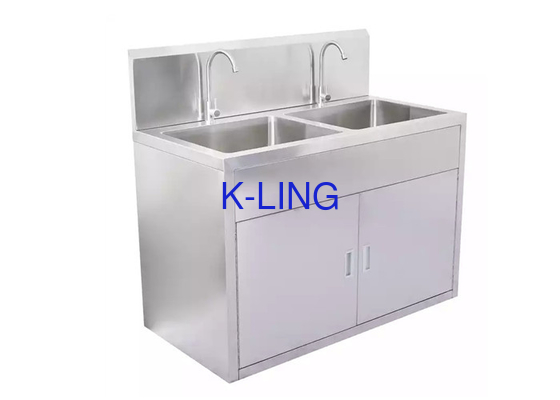 Hospital Hand Washing Sink Cabinet 304 Stainless Steel For Disinfection