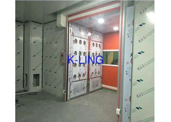 Automatic Roll Up Air Shower Tunnel PVC Shutter Doors Cargo Air Shower For Clean Room Entrance