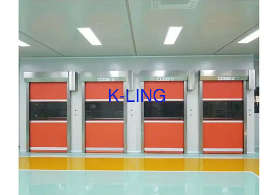 Automatic Roll Up Air Shower Tunnel PVC Shutter Doors Cargo Air Shower For Clean Room Entrance